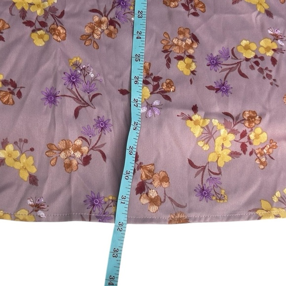 Hippie Rose Lavender Satin Floral Slip Midi Dress Fairy Babydoll Y2k Cocktail XL - Picture 7 of 13